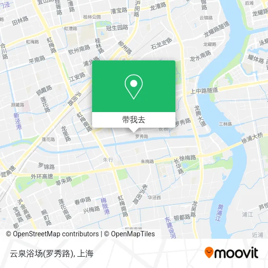 云泉浴场(罗秀路)地图