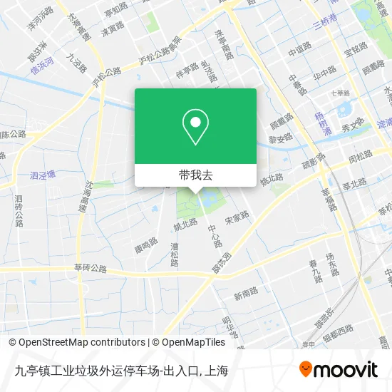 九亭镇工业垃圾外运停车场-出入口地图