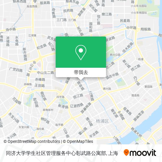 同济大学学生社区管理服务中心彰武路公寓部地图