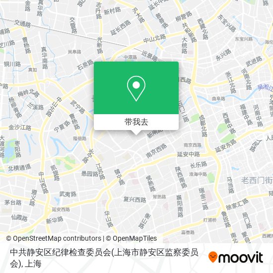 中共静安区纪律检查委员会(上海市静安区监察委员会)地图