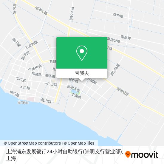 上海浦东发展银行24小时自助银行(崇明支行营业部)地图