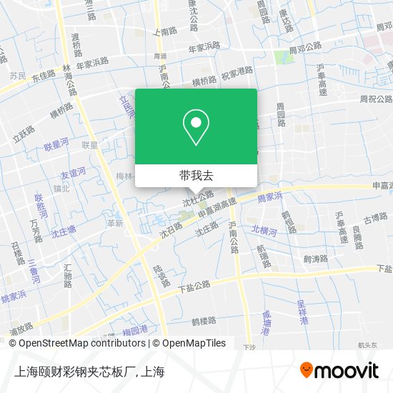 上海颐财彩钢夹芯板厂地图