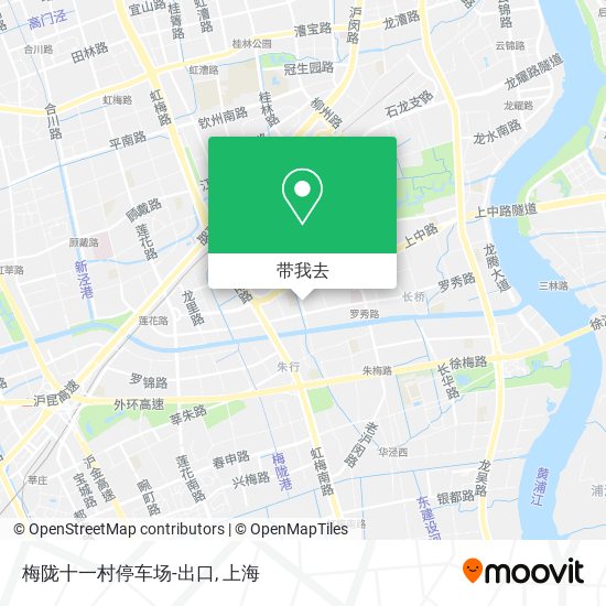 梅陇十一村停车场-出口地图