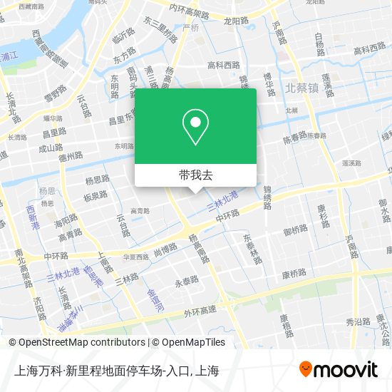 上海万科·新里程地面停车场-入口地图