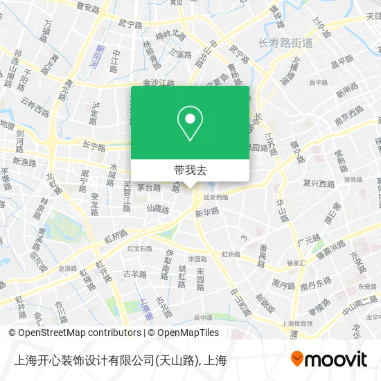 上海开心装饰设计有限公司(天山路)地图