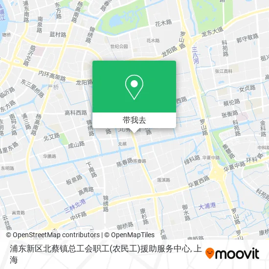 浦东新区北蔡镇总工会职工(农民工)援助服务中心地图