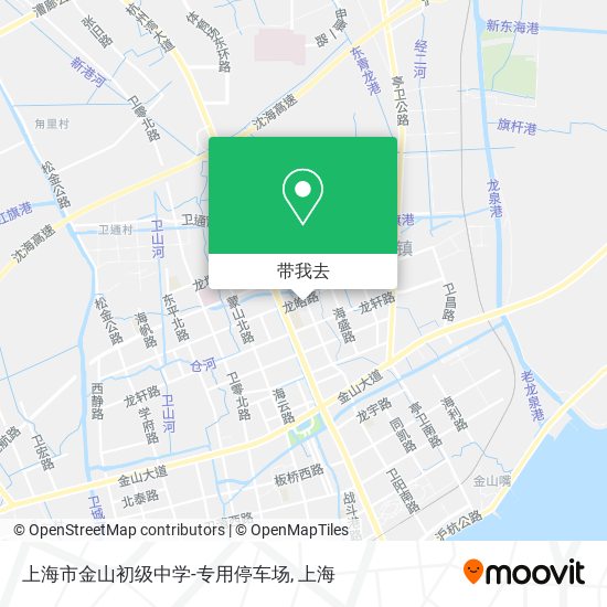 上海市金山初级中学-专用停车场地图