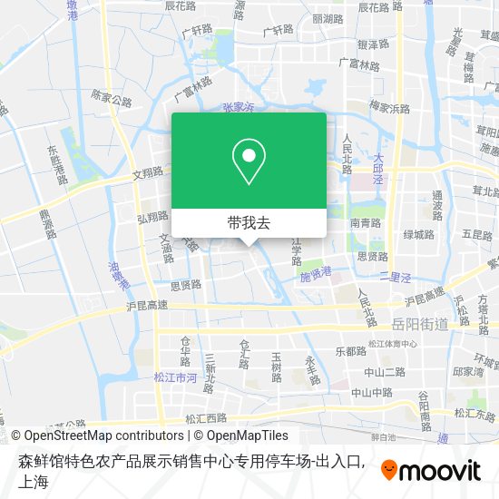 森鲜馆特色农产品展示销售中心专用停车场-出入口地图