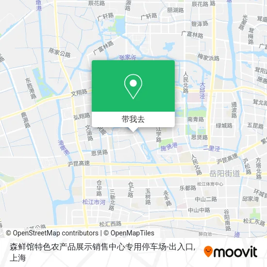 森鲜馆特色农产品展示销售中心专用停车场-出入口地图