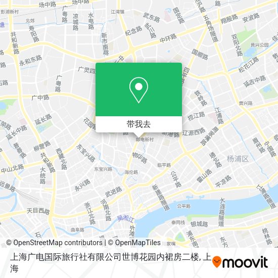 上海广电国际旅行社有限公司世博花园内裙房二楼地图