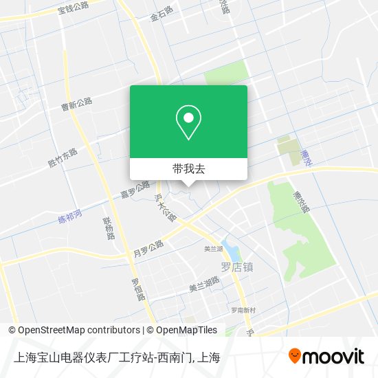 上海宝山电器仪表厂工疗站-西南门地图