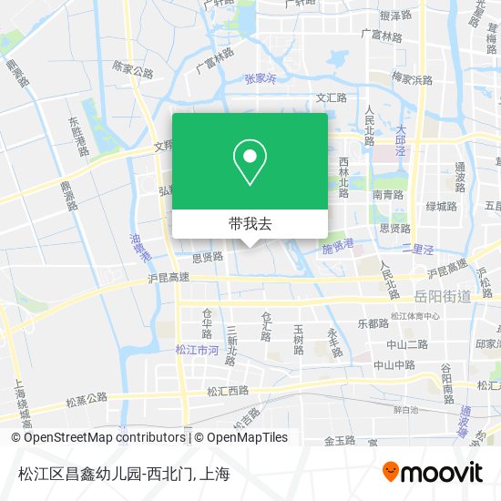 松江区昌鑫幼儿园-西北门地图
