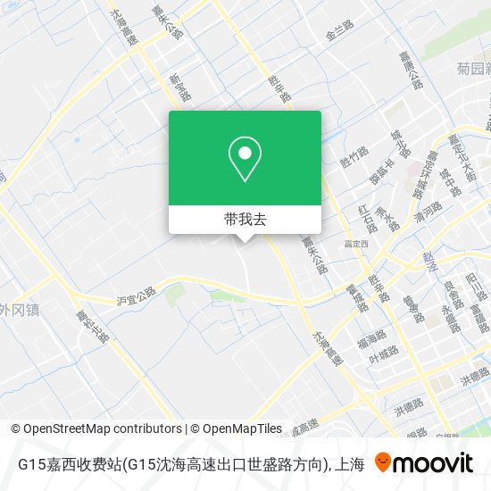 G15嘉西收费站(G15沈海高速出口世盛路方向)地图