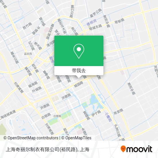上海奇丽尔制衣有限公司(裕民路)地图