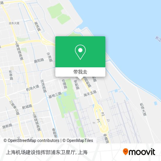 上海机场建设指挥部浦东卫星厅地图