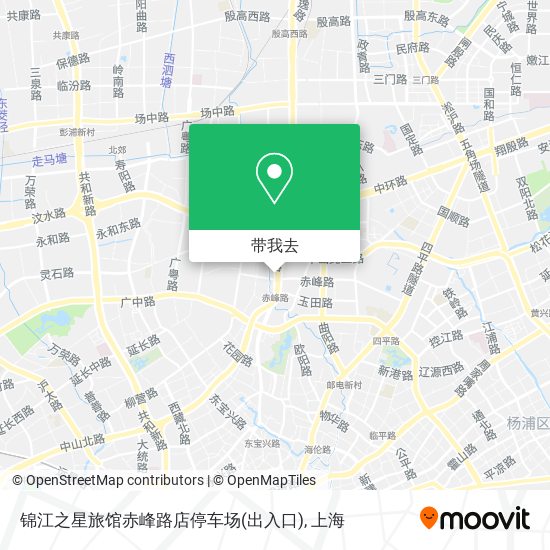 锦江之星旅馆赤峰路店停车场(出入口)地图