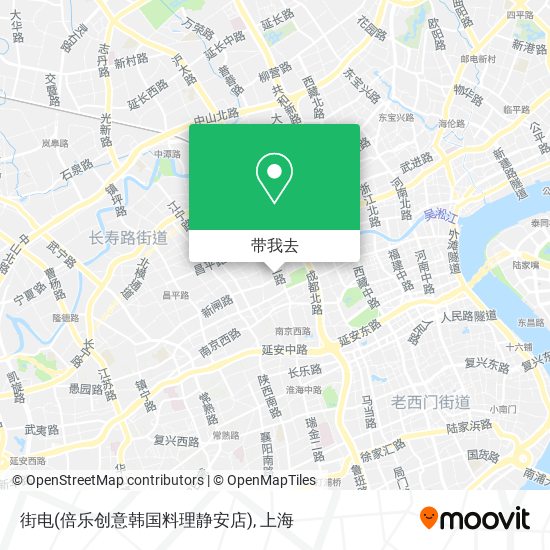 街电(倍乐创意韩国料理静安店)地图