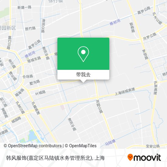 韩风服饰(嘉定区马陆镇水务管理所北)地图