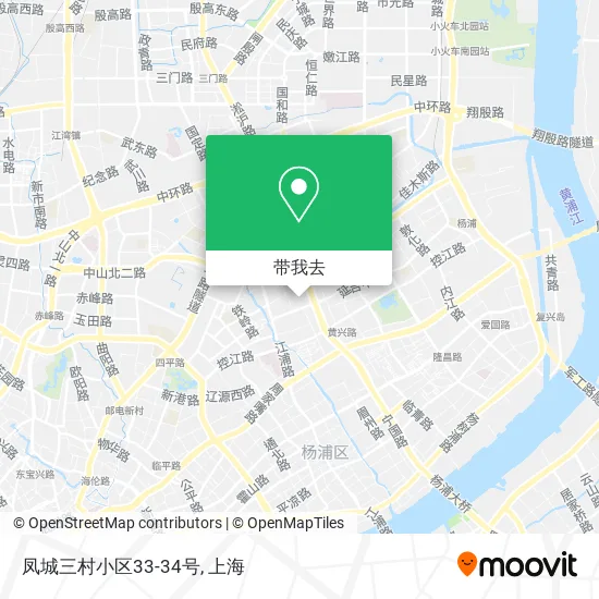凤城三村小区33-34号地图