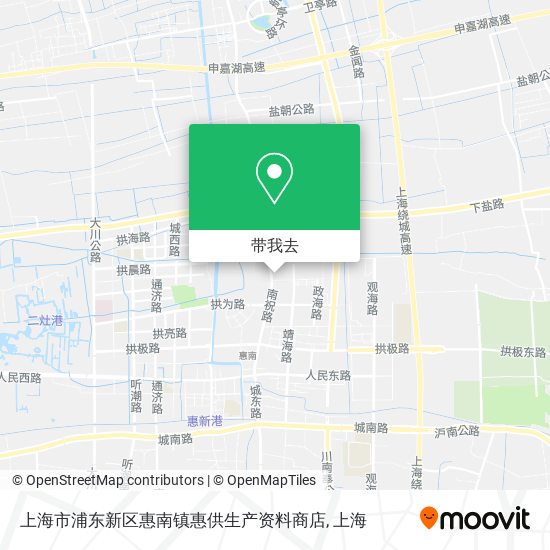 上海市浦东新区惠南镇惠供生产资料商店地图