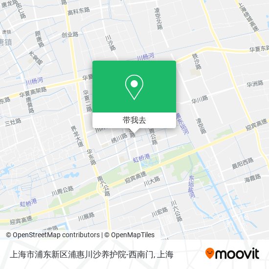 上海市浦东新区浦惠川沙养护院-西南门地图