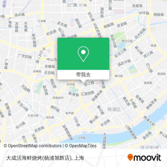 大成活海鲜烧烤(杨浦旭辉店)地图