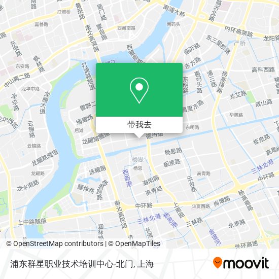 浦东群星职业技术培训中心-北门地图