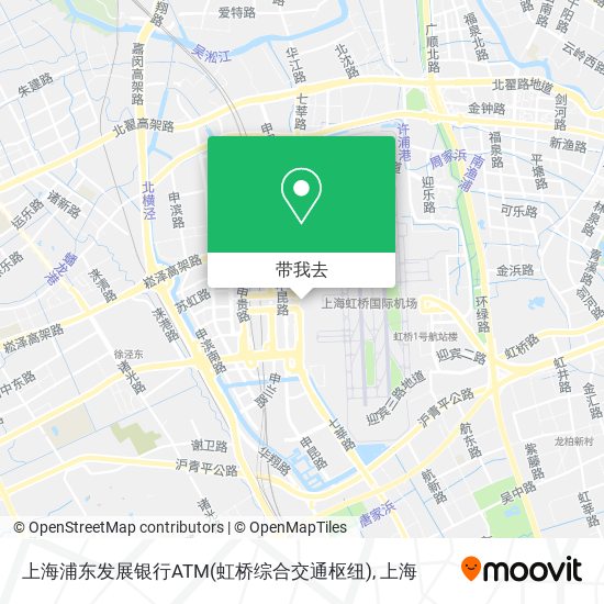 上海浦东发展银行ATM(虹桥综合交通枢纽)地图