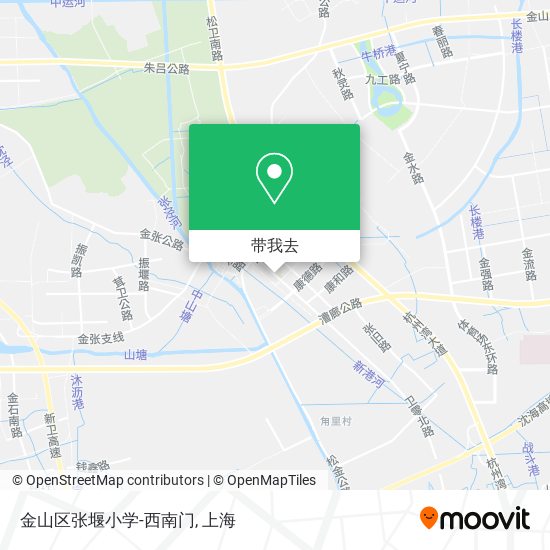 金山区张堰小学-西南门地图