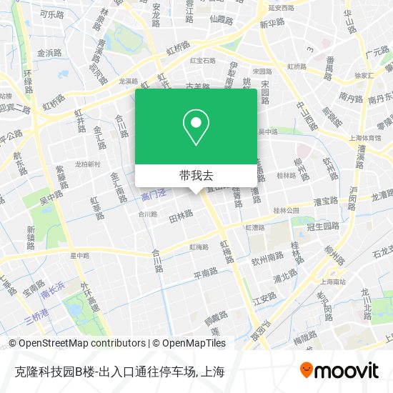 克隆科技园B楼-出入口通往停车场地图