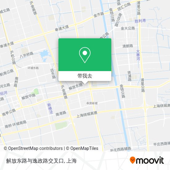 解放东路与逸政路交叉口地图