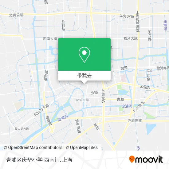 青浦区庆华小学-西南门地图