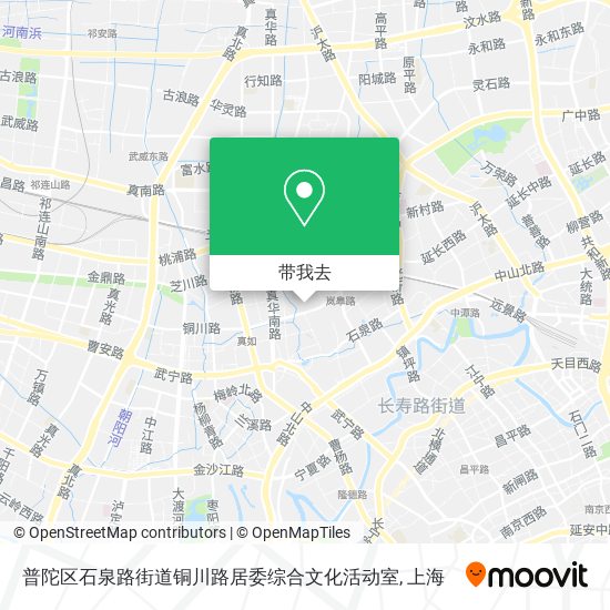普陀区石泉路街道铜川路居委综合文化活动室地图