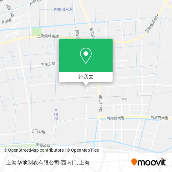 上海华地制衣有限公司-西南门地图