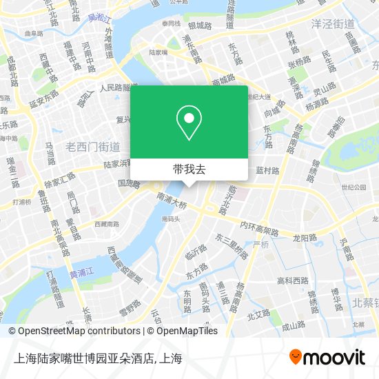 上海陆家嘴世博园亚朵酒店地图