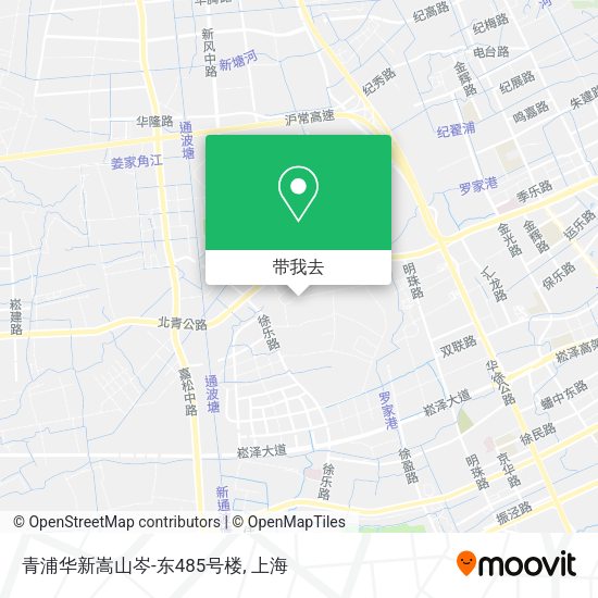青浦华新嵩山岑-东485号楼地图