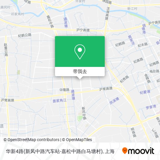 华新4路(新凤中路汽车站-嘉松中路白马塘村)地图