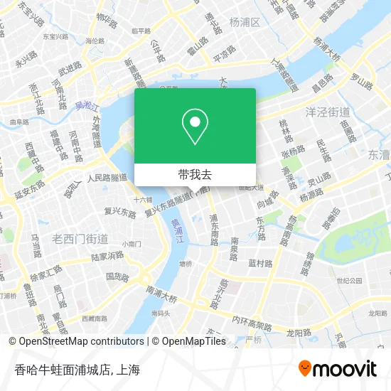 香哈牛蛙面浦城店地图