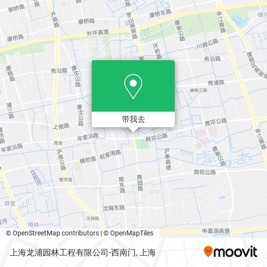 上海龙浦园林工程有限公司-西南门地图