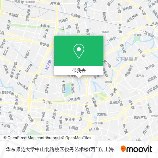 华东师范大学中山北路校区俊秀艺术楼(西门)地图