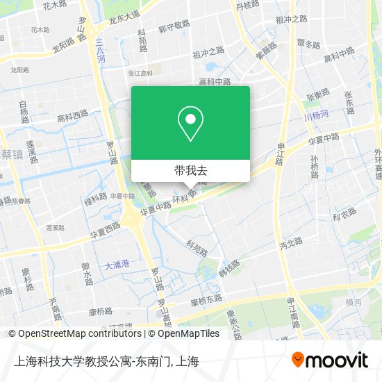 上海科技大学教授公寓-东南门地图