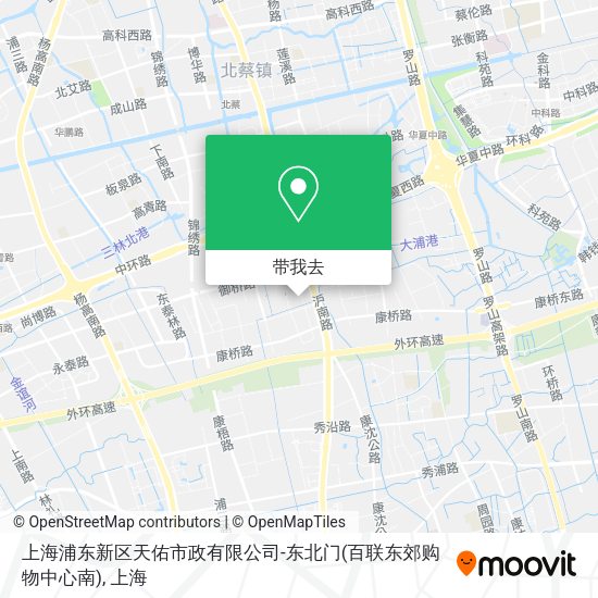 上海浦东新区天佑市政有限公司-东北门(百联东郊购物中心南)地图