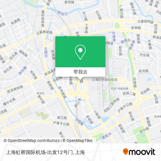 上海虹桥国际机场-出发12号门地图