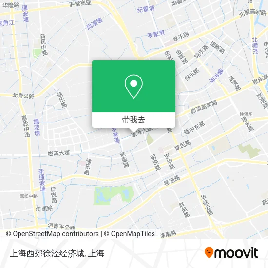 上海西郊徐泾经济城地图