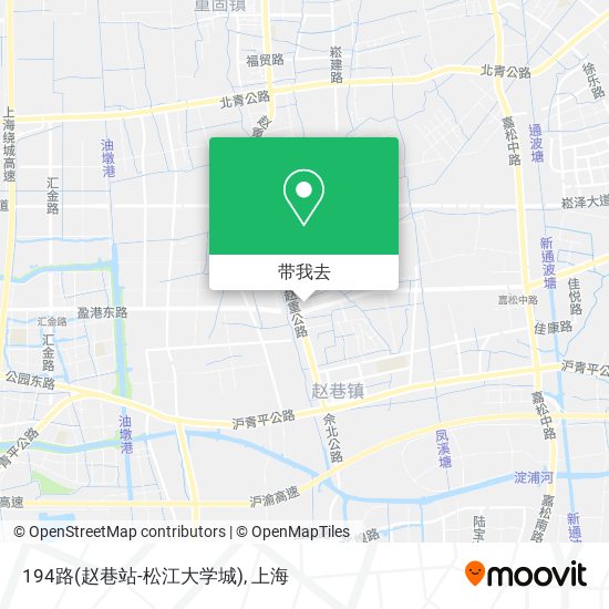 194路(赵巷站-松江大学城)地图