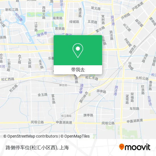 路侧停车位(松汇小区西)地图