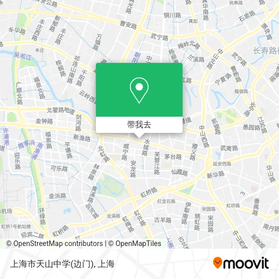 上海市天山中学(边门)地图