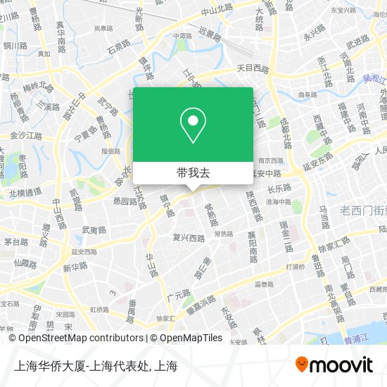 上海华侨大厦-上海代表处地图