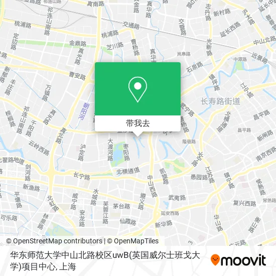 华东师范大学中山北路校区uwB(英国威尔士班戈大学)项目中心地图