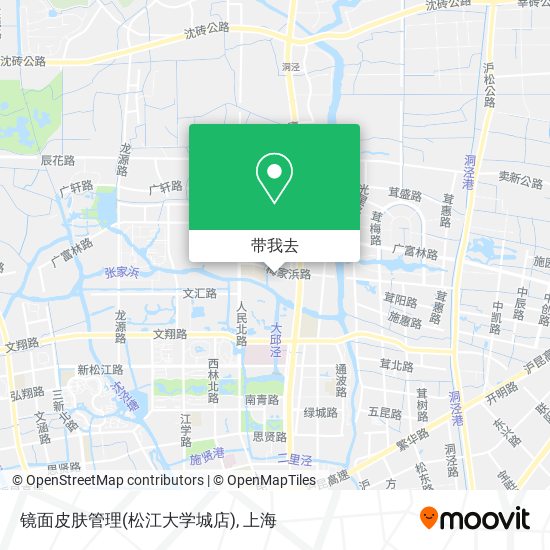 镜面皮肤管理(松江大学城店)地图